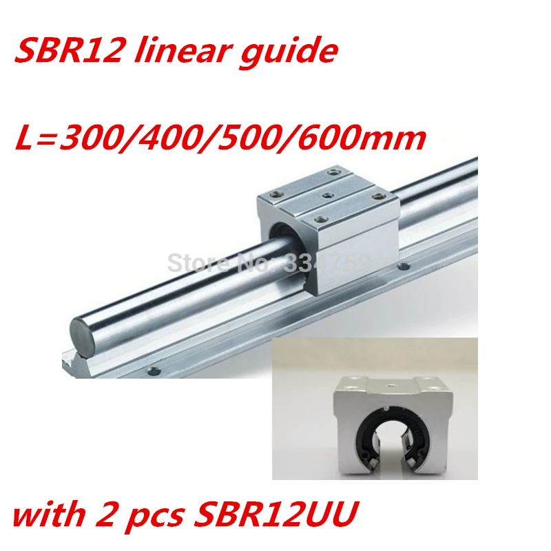 

NEW SBR12 300mm 400mm 500mm 600mm linear rail linear guide with 2 pcs SBR12UU block CNC parts