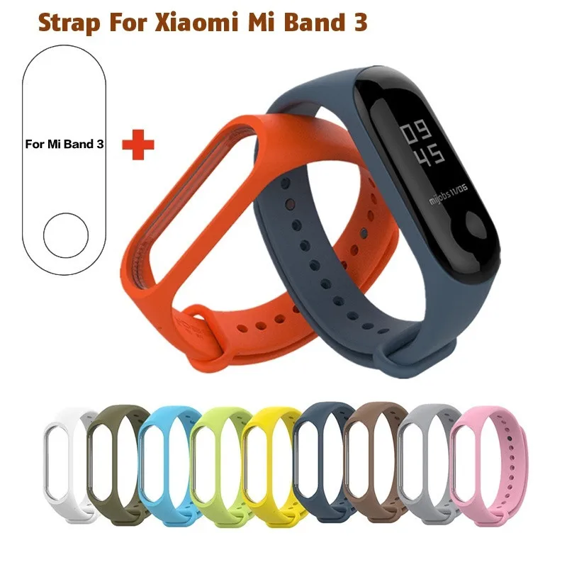 Ремешок силиконовый для Xiaomi Mi Band 3 2 4 1 сменный цветной браслет|Смарт-аксессуары| |