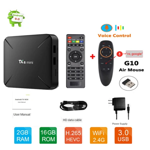 26 16g G10 Tanix TX6 Мини Android 9,0 ТВ приставка 2G 16G Allwinner H6 четырехъядерный 2,4G Wifi vs x96 MINI tx3 mini 4K медиаплеер - Цвет: 26 16g G10