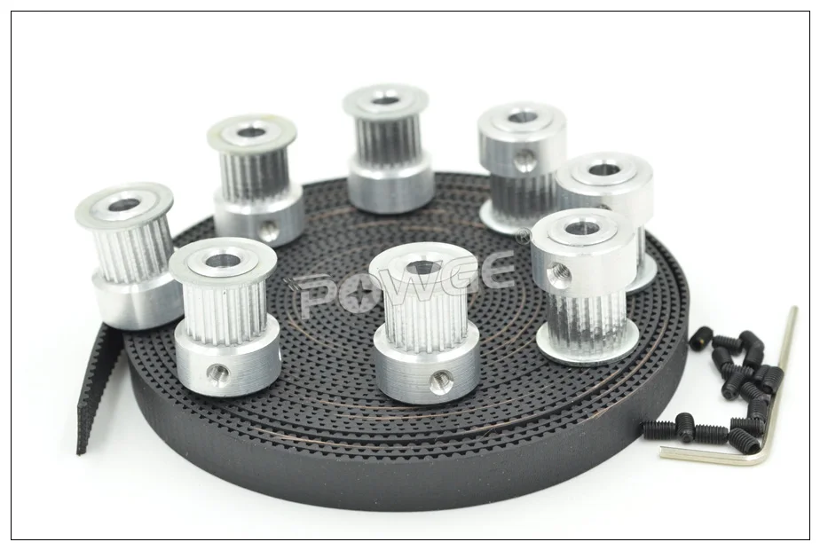 8 шт. зубчатый шкив 20 зубьев 2 ГТ отверстие 5/6 35/8 мм и 5 метров Гт синхронный ремень W