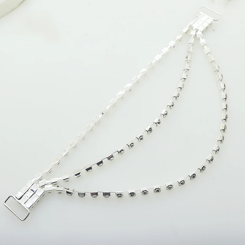 YWXINXI Direct Sales 2 pcs / batch 170MM Silver Plating Three Rows Rhinestone Summer Seaside Fashion Sexy Swimsuit Chain | Украшения и