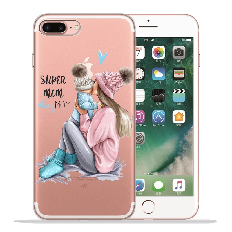 02 Модный чехол для телефона Super mom Dad Girl для iPhone 8 7 6 6S Plus X XS MAX XR 10 мягкий силиконовый чехол Etui - Цвет: 02