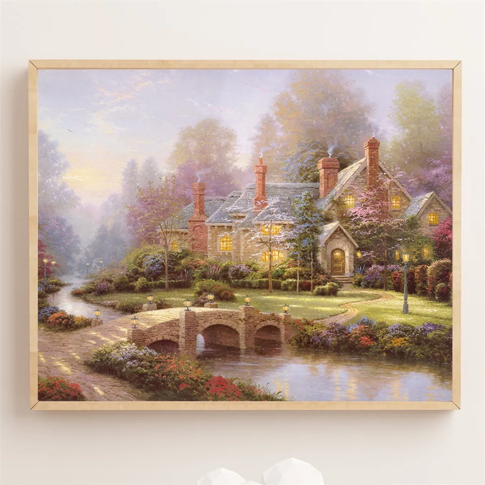 Пейзаж картина холст для wall art Nordic Стиль украшение дома гостиной принтом house