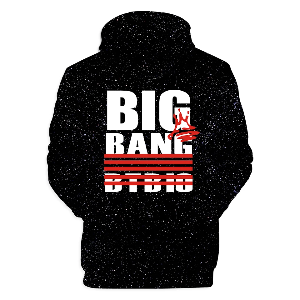 BIGBANG K-POP фанаты хип-хоп 3D толстовки с капюшоном Новая Корейская Повседневная