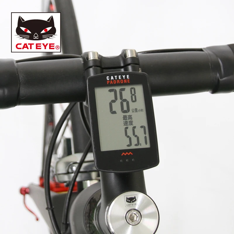CATEYE CC-PA100W Водонепроницаемый Секундомер Велосипедный компьютер одометр принадлежности для спидометра с 7 функциями 2 цвета