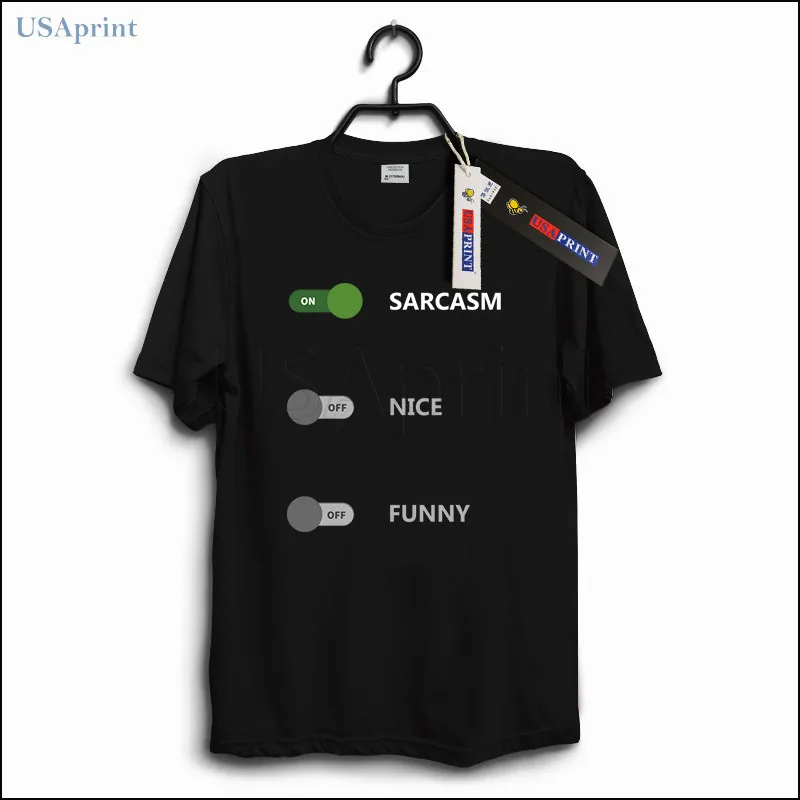 USAprint Лето Для мужчин футболки забавные сарказм на принт Camisetas Топ 100 хлопок