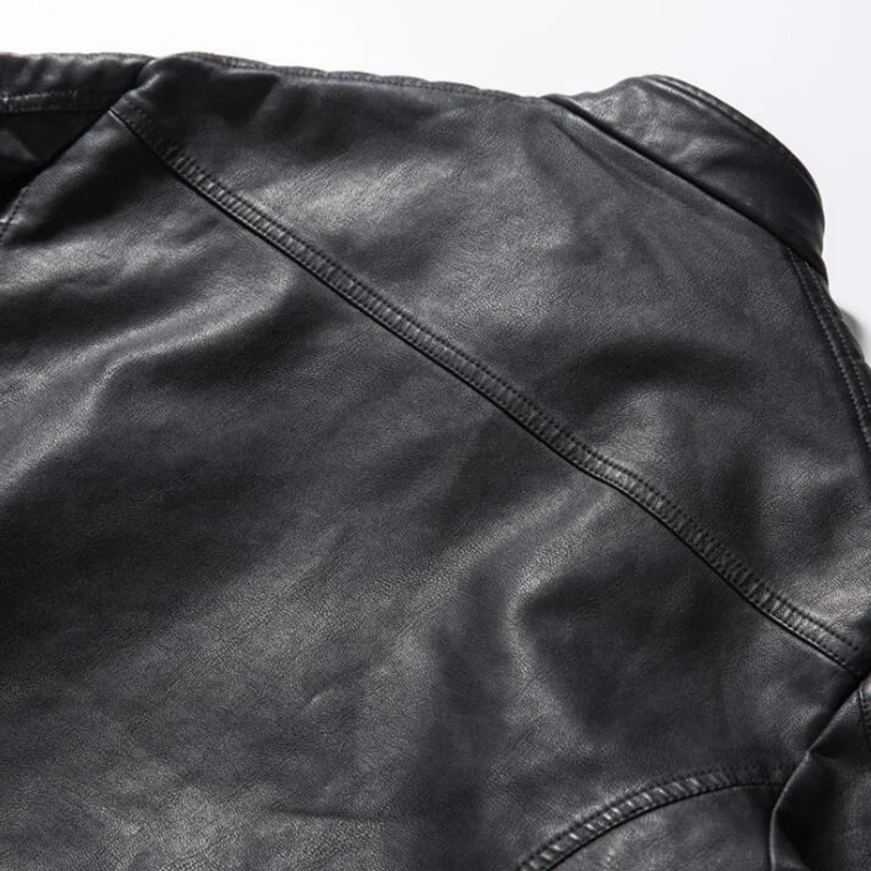 Мужская кожаная куртка KALEBO деловая Повседневная на осень и зиму | одежда