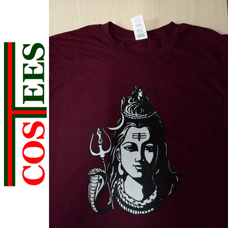 Скидка 2017 летние Забавные футболки с надписью Hindu Shiva The God мужские короткими