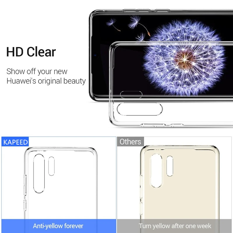 Прозрачный чехол для Huawei P30 Pro высококачественный мягкий силиконовый
