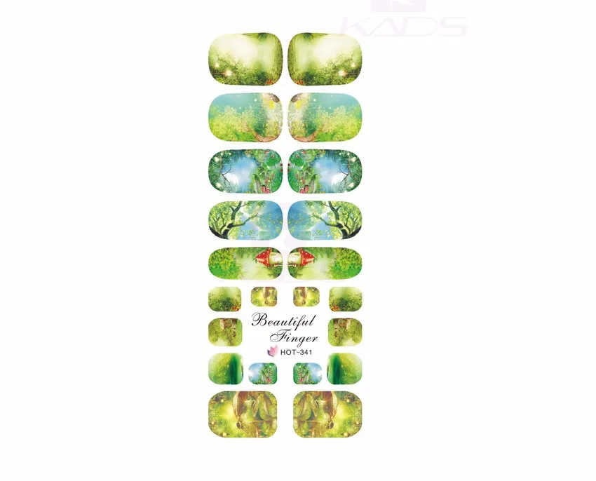 KADS HOT340-342 Замечательный Лес Nail Art Water Transfer Наклейки DIY для Красоты Nail Art Наклейки Украшения Ногтей Инструменты