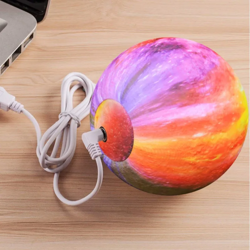 3D принт Лунная Луна Светодиодная лампа ночник USB перезаряжаемая для детей