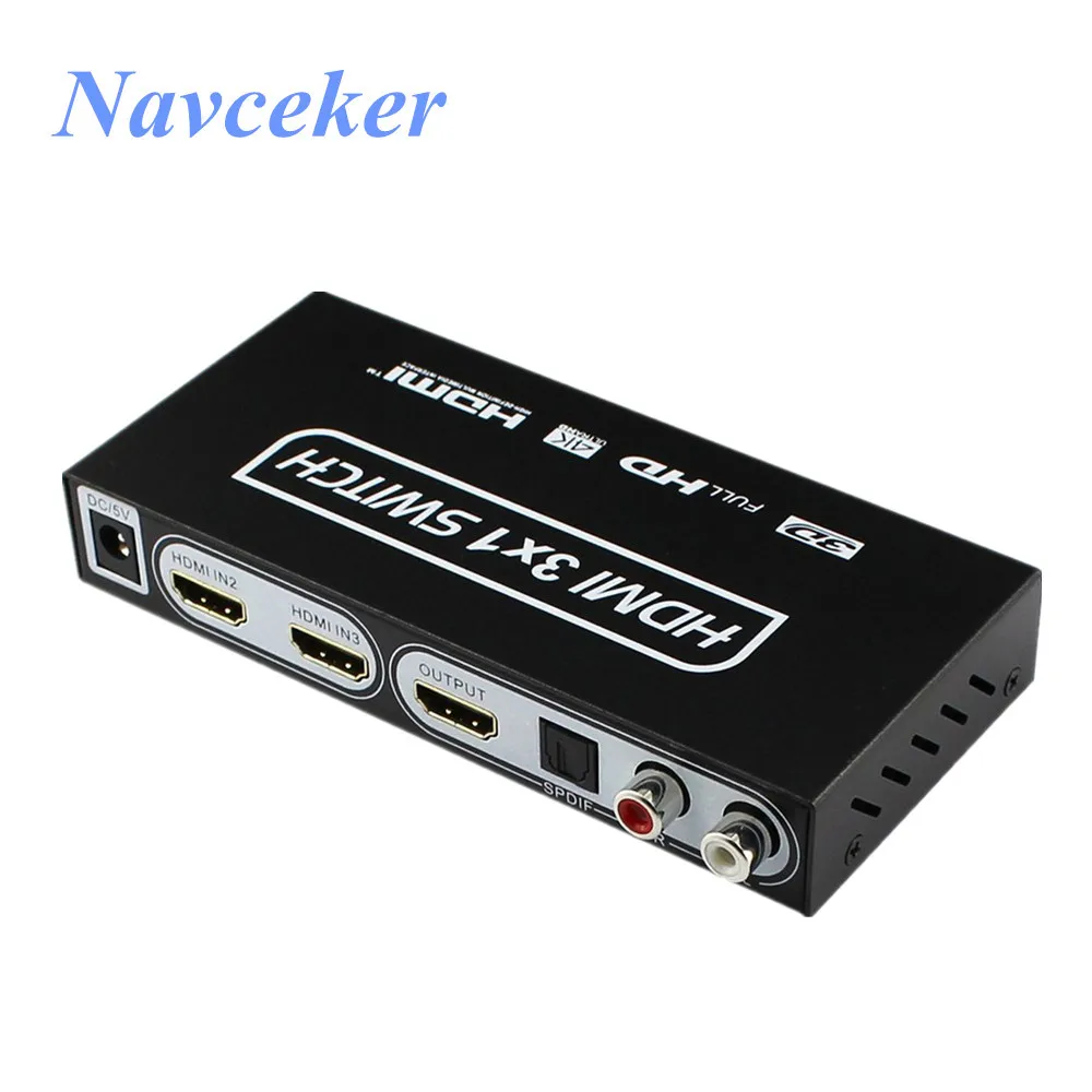 Navceker ZY HS17 4K 3 порта HDMI переключатель аудио экстрактор поддержка ARC и ИК пульт 3x1
