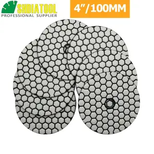Diatool 7 шт.компл. 4 дюйм(ов) Алмаз Сухой Полировальные подложки, 100 мм b шлифовальный диск для Гранит Мрамор без воды