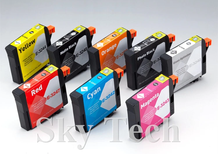 8PK 324 совместимые картриджи для Epson Sure Color P400 картридж T3240 T3249. С пигментными