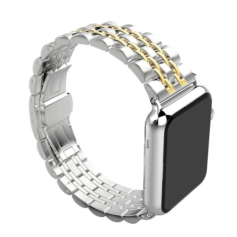 Ремешки для Apple Watch серии 4 40 мм 44 38 42 женщин и мужчин браслет из нержавеющей стали