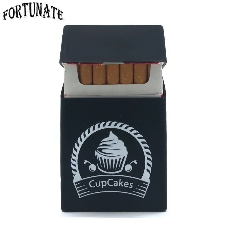 Новая чашка торты стиль черный держать 20 силиконовый портсигар Модный чехол