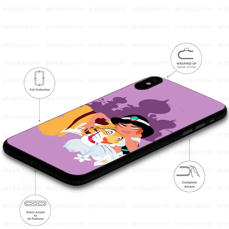 WEBBEDEPP Aladdin and Jasmine Soft Case for Huawei Mate Honor 20 6A 7A 7C 7X 8 9 9X 10 View Lite Pro 30 |