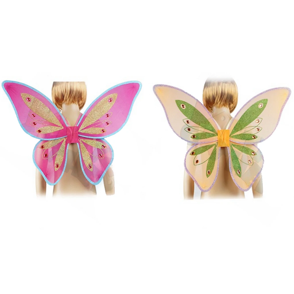 

2 предмета; нарядное платье для девочек с блестящими крыльями феи; эластичные крылья бабочки для малышей; праздничная одежда для дня рождени...