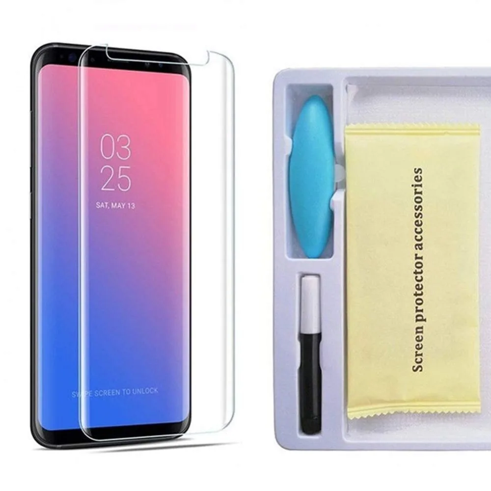S10e S8 S9 Plus защита экрана УФ жидкое стекло полная клеевая пленка для Samsung Galaxy Note8 Note9