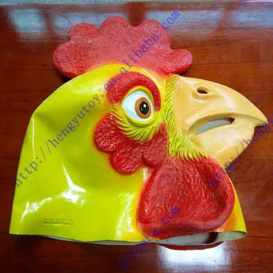 Adult Lovely masquerade Fancy dress Full Overhead Latex rooster Costume Accoutrements Deluxe Rooster | Дом и сад