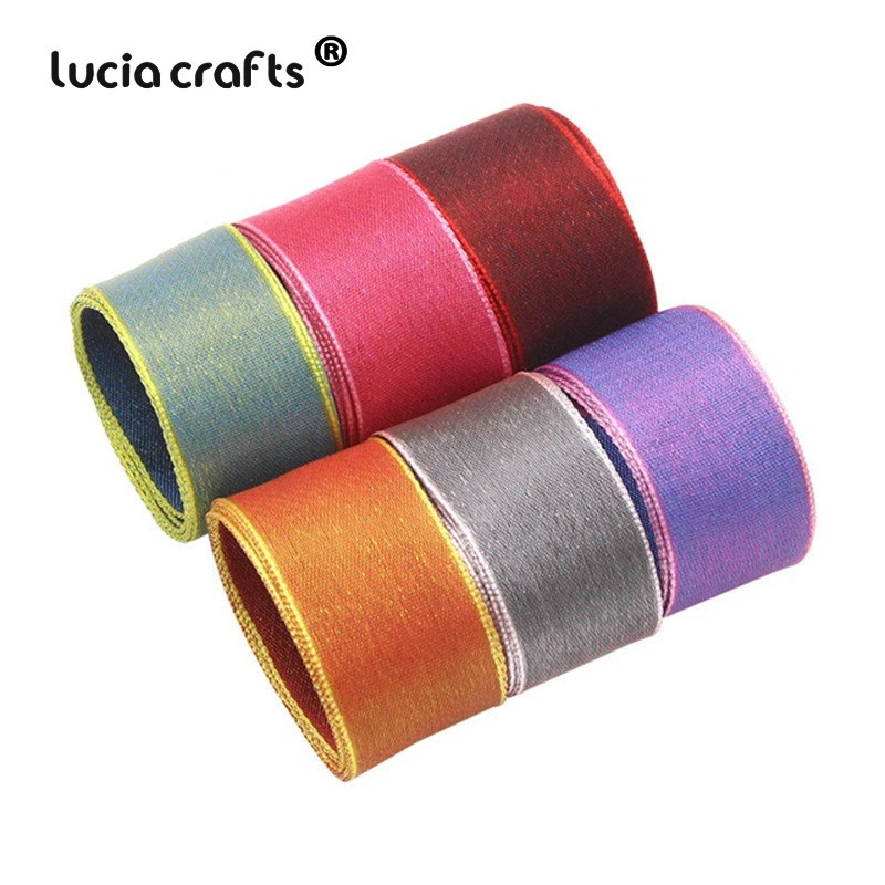 6 ярдов много вариантов Grosgrain/сатин/органза ленты DIY Hairbow рождественские ленты аксессуары Швейные принадлежности T0201