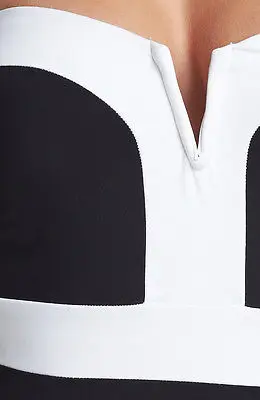 Сексуальный женский Монокини винтажный черно-белый Пекарский Цельный купальник