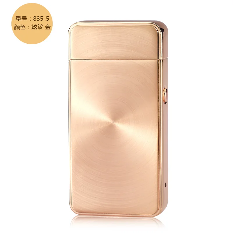 USB зарядка Ветрозащитный мерного рельефа зажигалки двойной дуга Пульс дуги