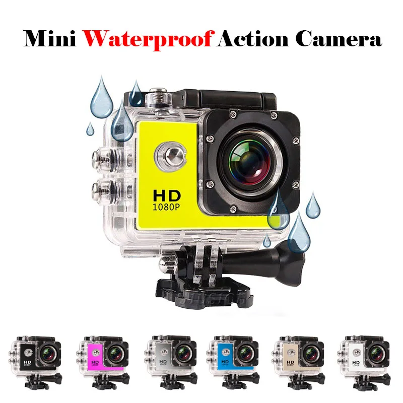 HD 1080 P Мини Спорт камера водостойкий Micro видео Cam с 2 дюймов ЖК дисплей экран автомобиля велосипедная видеокамера Открытый Малый действие регистраторы