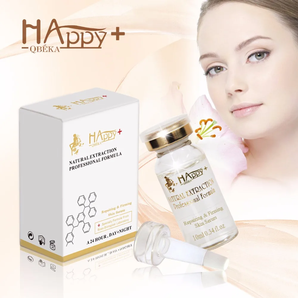 9PCS Very Popular in Europe QBEKA Happy+ Repairing & Firming Skin Essence Hexapeptide Serum for Skin Care