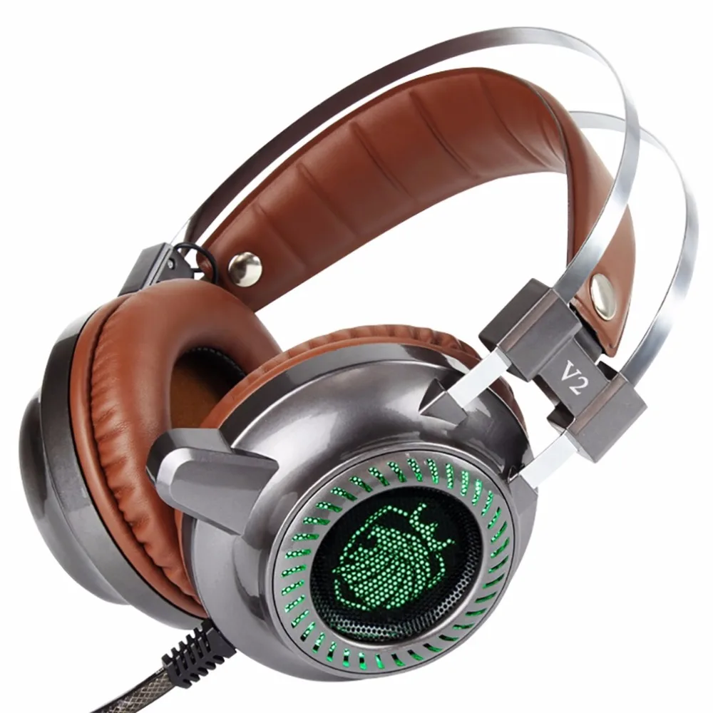 Новейшие стереонаушники V2 игровая гарнитура светодиодный светильник Hi Fi