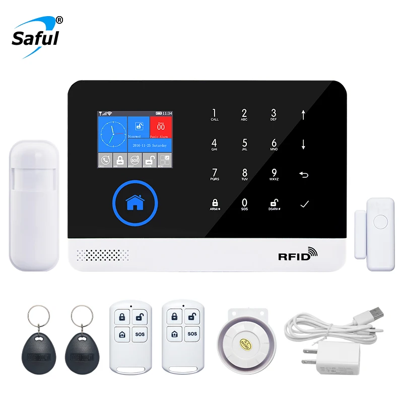 3g GSM gprs wifi домашняя сигнализация меню операционное приложение Многоязычное дистанционное управление RFID карта беспроводная поддержка 3g SIM