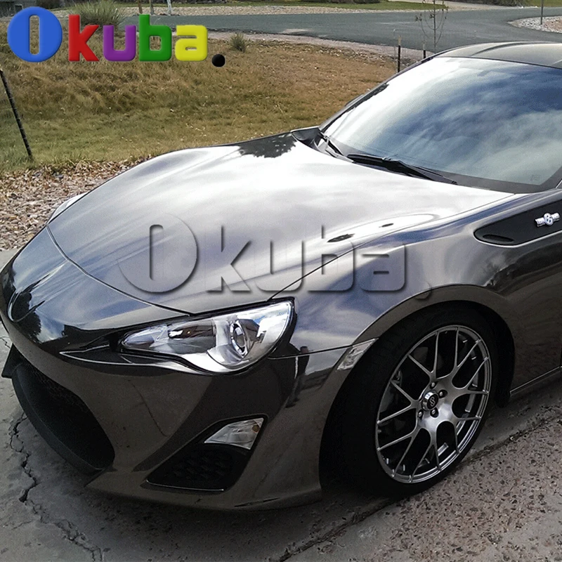 Растягивающееся зеркало черный хром виниловая пленка 3 слоя Супер Глянцевая