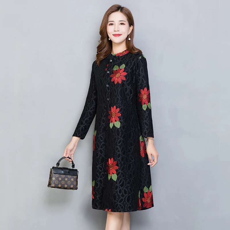 new Spring and autumn Women's ethnic embroidery cardigan coat plus size S-6XL long sleeve sun protection clothing lace jacket | Женская