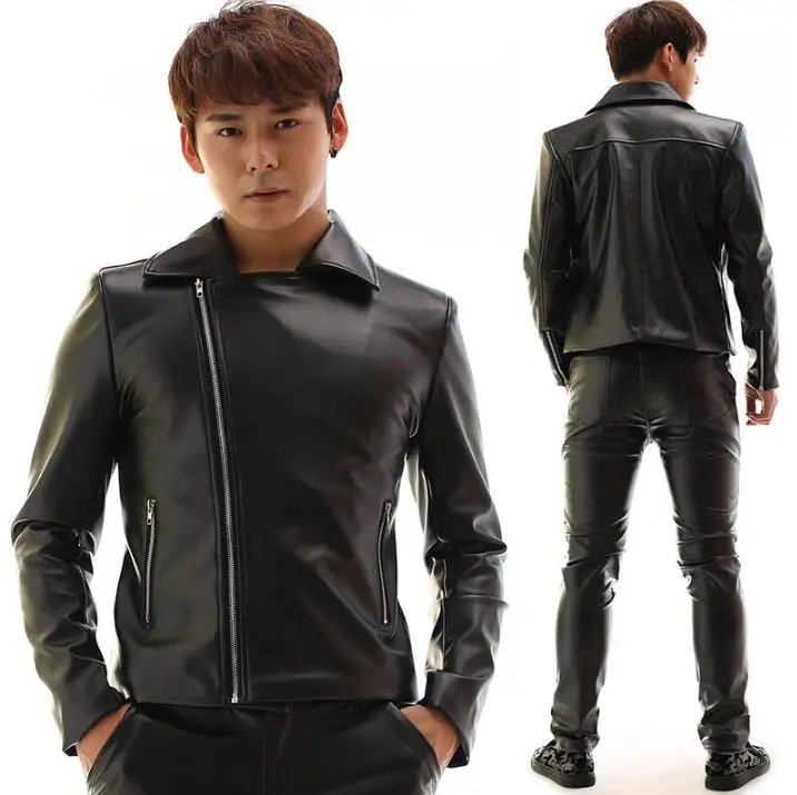 Мужская мотоциклетная Кожаная Куртка Блейзер Мужской новейший дизайн пальто с