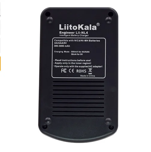 2019 Liitokala 18650 зарядное устройство Lii NL4 перезаряжаемые 1 2 в AA/AAA батареи NiMH 9