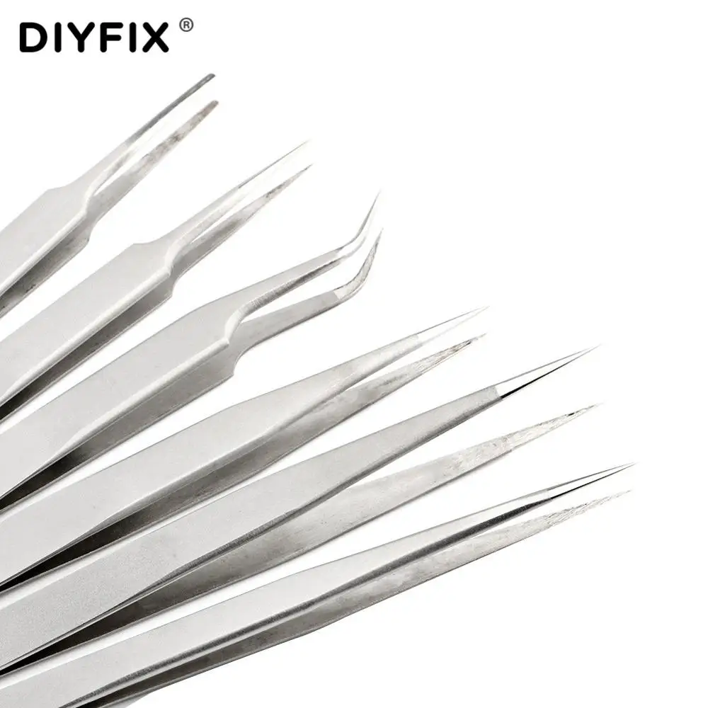Пинцет для бровей DIYFIX инструмент наращивания накладных ресниц Пескоструйный из