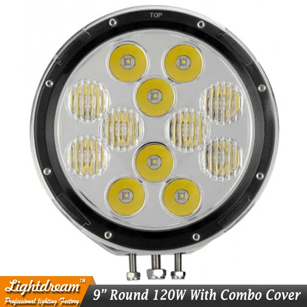 9 дюймов 120 Вт светодиодные внедорожные огни круглые 10 фары 12 В 24 для вождения