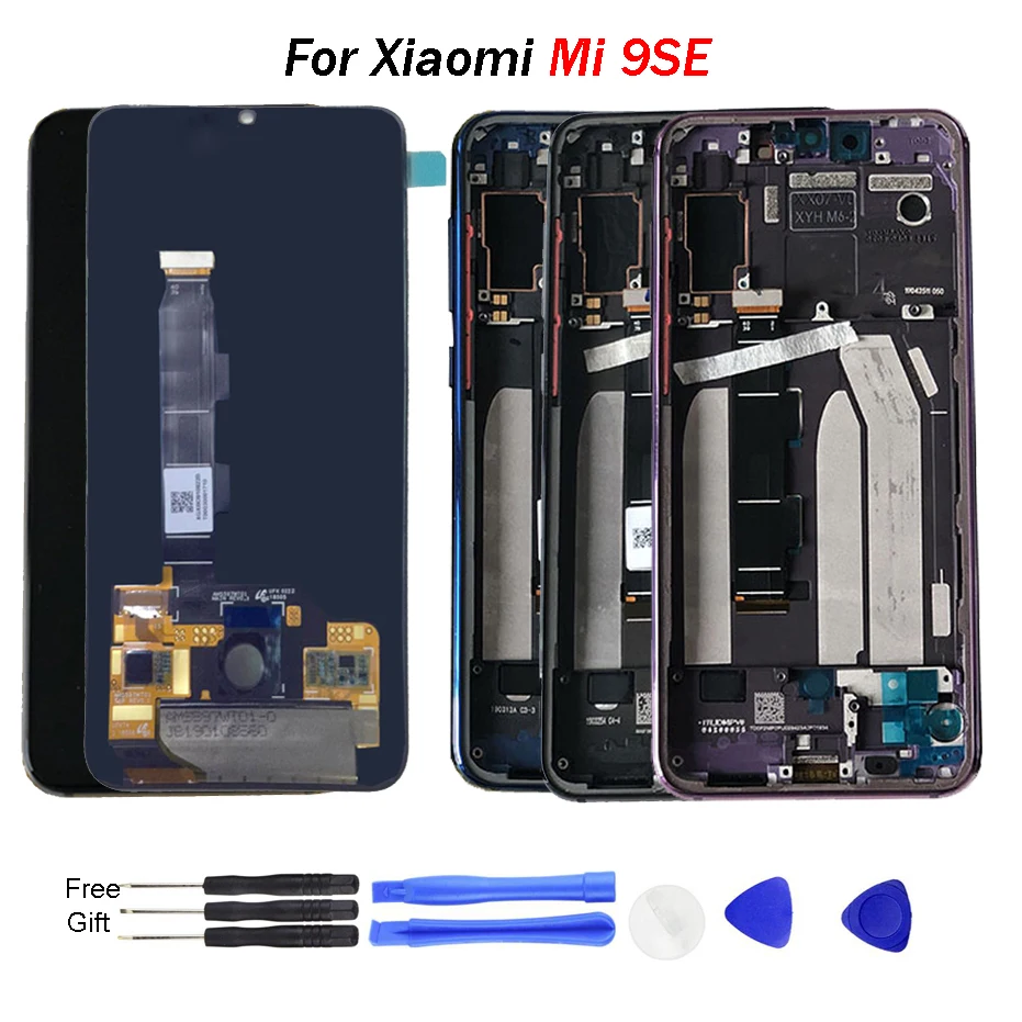 Оригинальный ЖК экран mi 9SE с рамкой 5 97 дюйма AMOLED сенсорный дигитайзер сборка для
