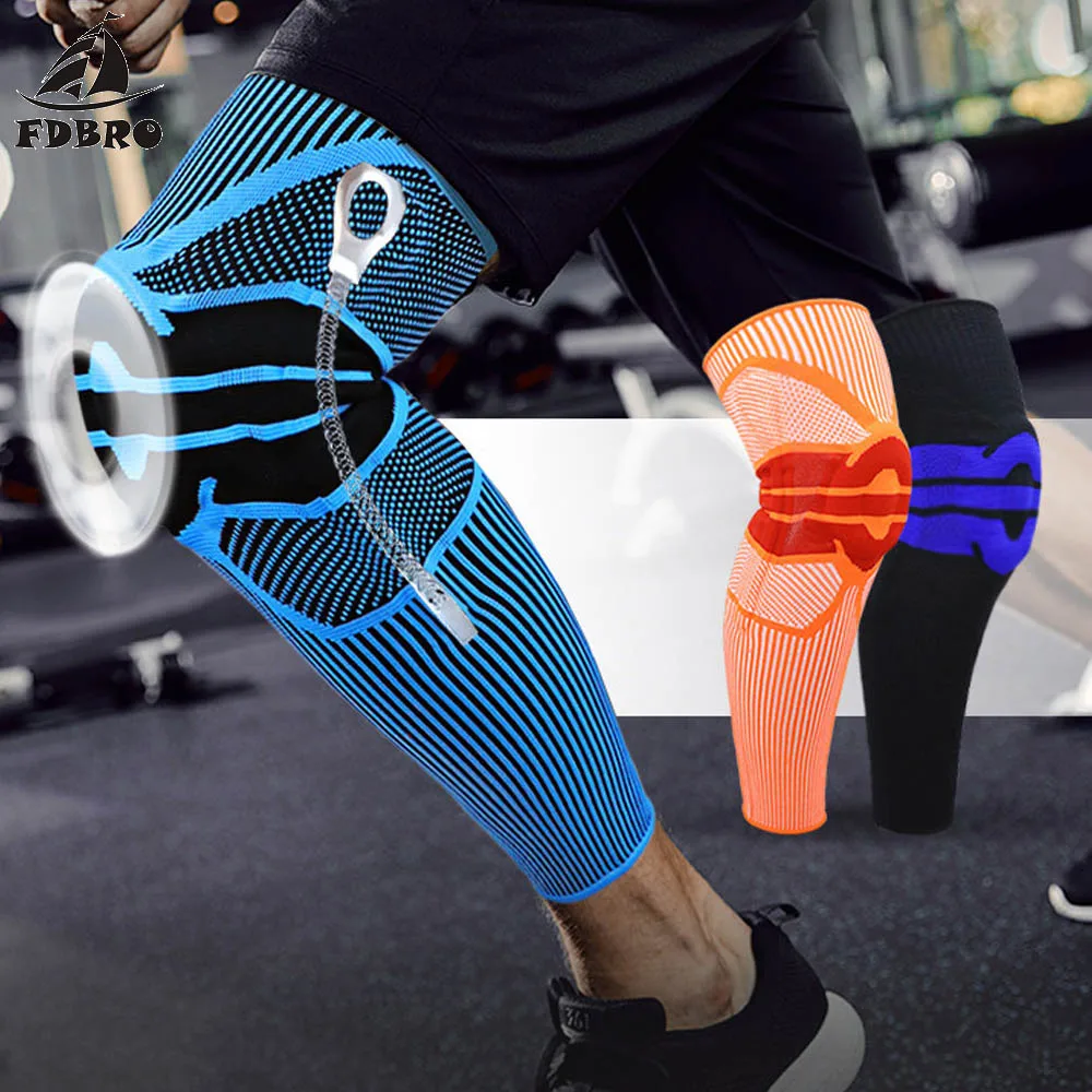 FDBRO компрессионные наколенники для фитнеса Защитные Спортивные длинные рукава