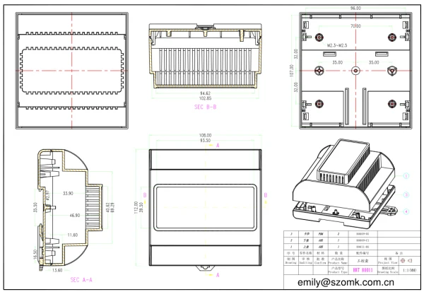 Бесплатная доставка din рейка пластиковая коробка abs электроника ПЛК промышленная