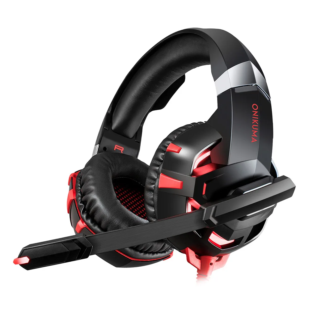 Red Without Box ONIKUMA K2A Игровые наушники шлем шумоподавление звук стерео USB Проводная гарнитура с микрофоном для ПК мобильного телефона геймера - Цвет: Red Without Box