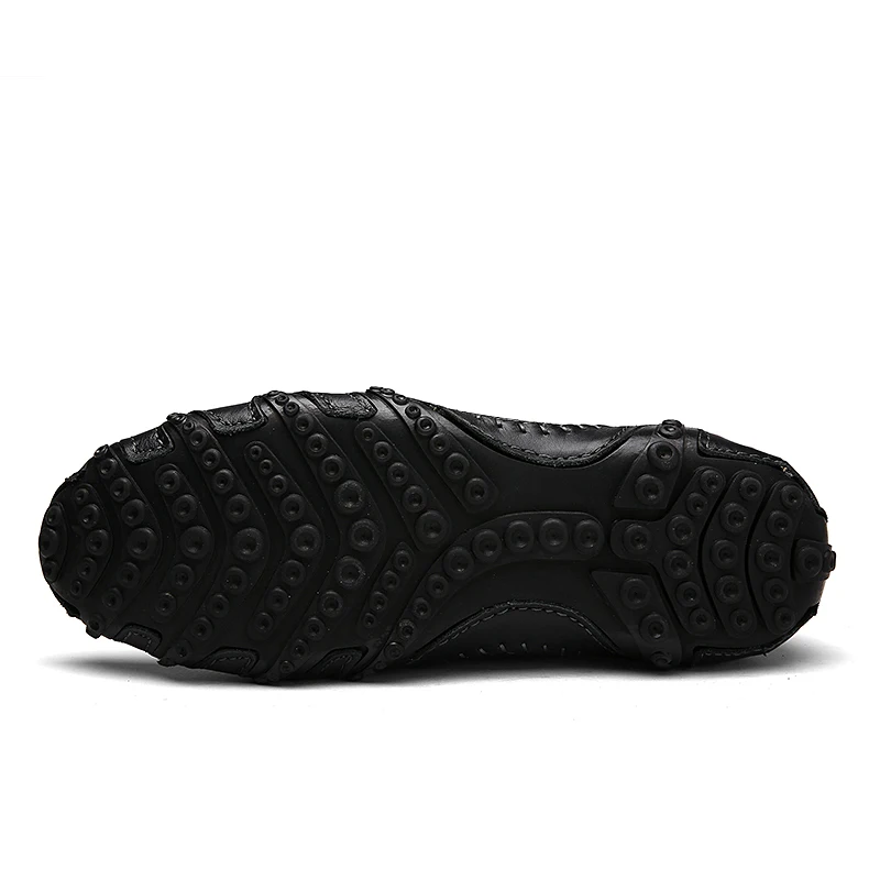 Модная кожаная зимняя обувь для мужчин теплая мужская повседневная черная