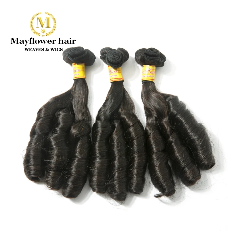 MFH двойные вытянутые Волосы remy расширение Фунми волосы натуральный цвет романтичные кудри 10-1" Смешанная Длина 1/2/3/4 Связки