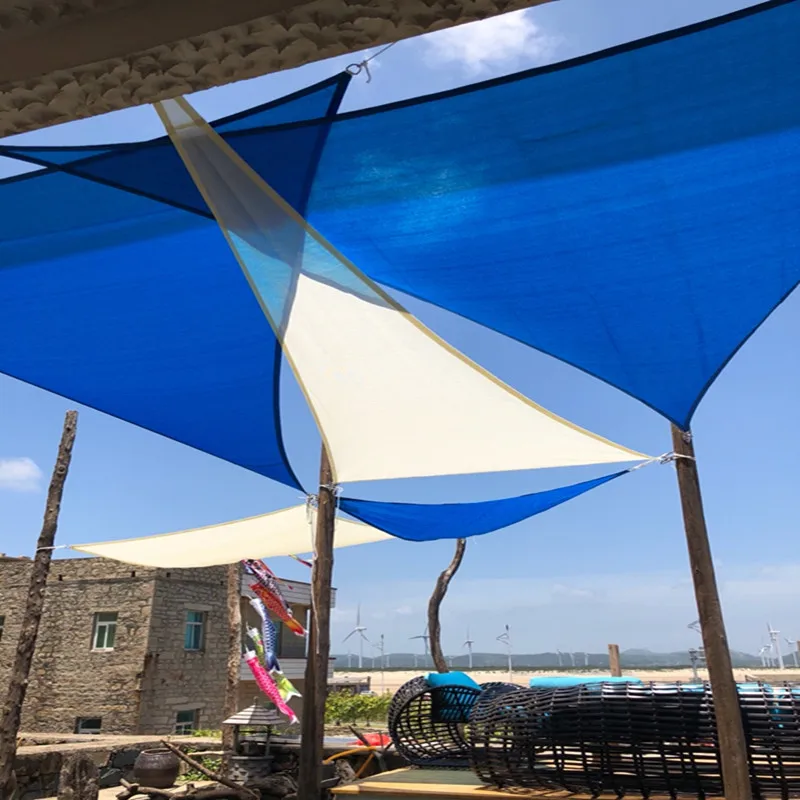 

DZKENAZI 4x4x4 M Outdoor Awning HDPE Patio Shade Sail 95% Shading UV Protection Arc edge D rings for Carport Gazebo Garden Net
