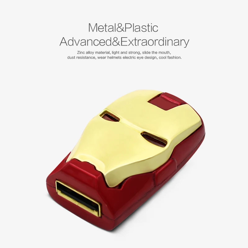 Металлический флеш-накопитель USB 4 Гб 8 Гб пендрайв 16 Гб накопители 32 Гб флеш-карта 64 Гб Железный человек на.