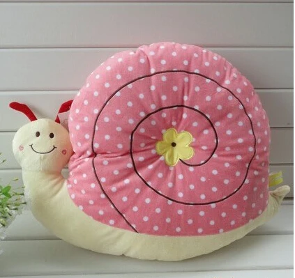 Free shipping 45*35cm plush animals snail high quality soft stuffed pillow cute dot baby toy four colors birthday gifts | Игрушки и