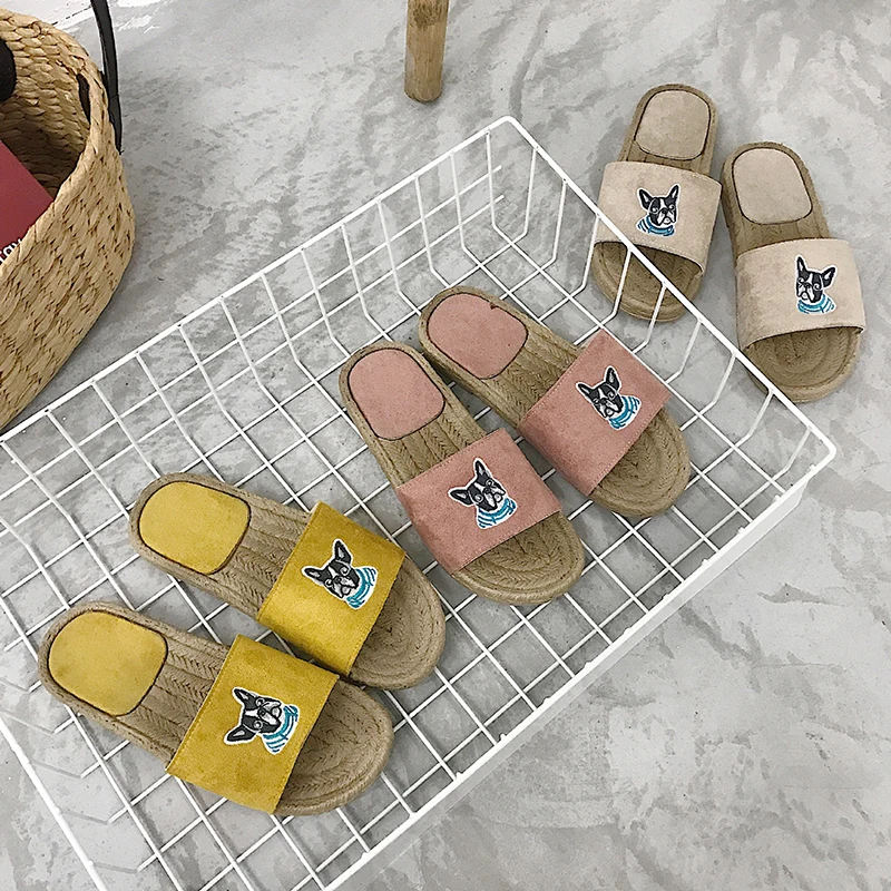 Мультфильм украшение &quotСобака&quot мягкие женские босоножки на каблуках