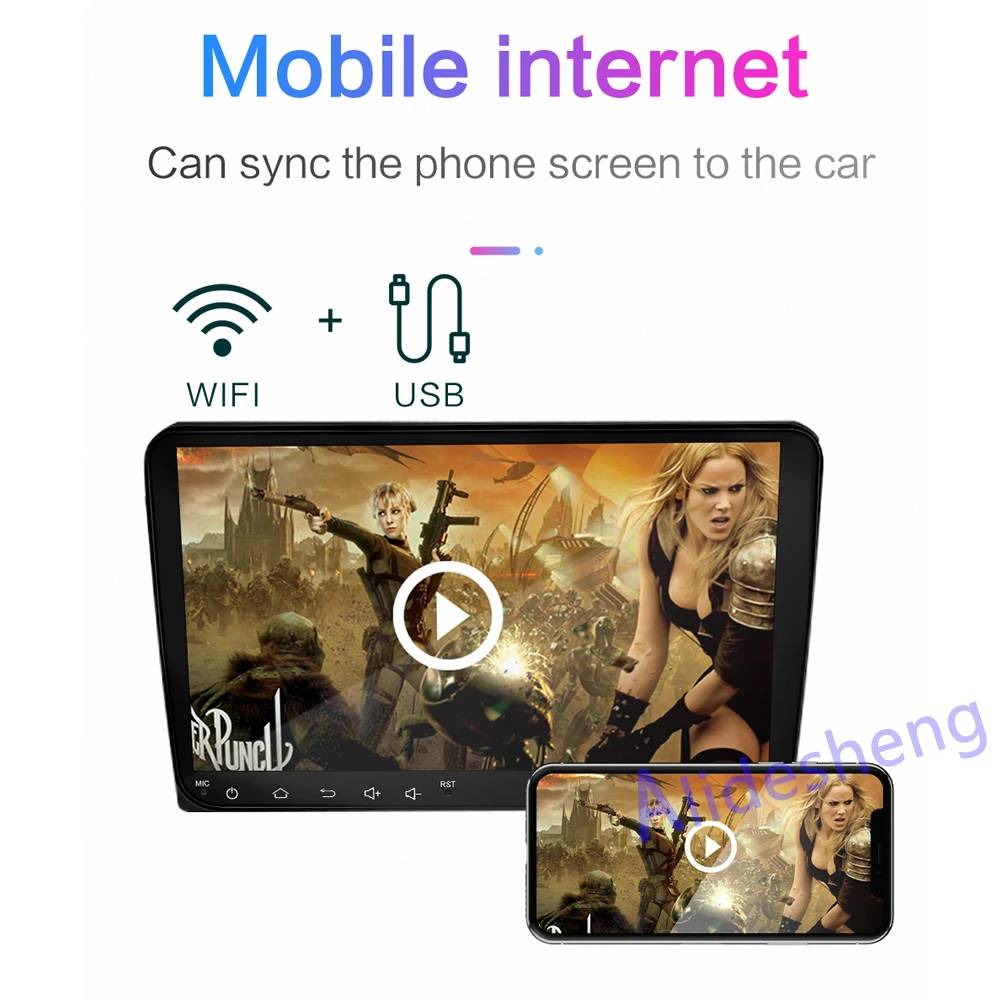Автомобильный мультимедийный плеер Android 8 1 GPS 2 Din стерео для Volkswagen VW POLO Amarok PASSAT B6 Golf