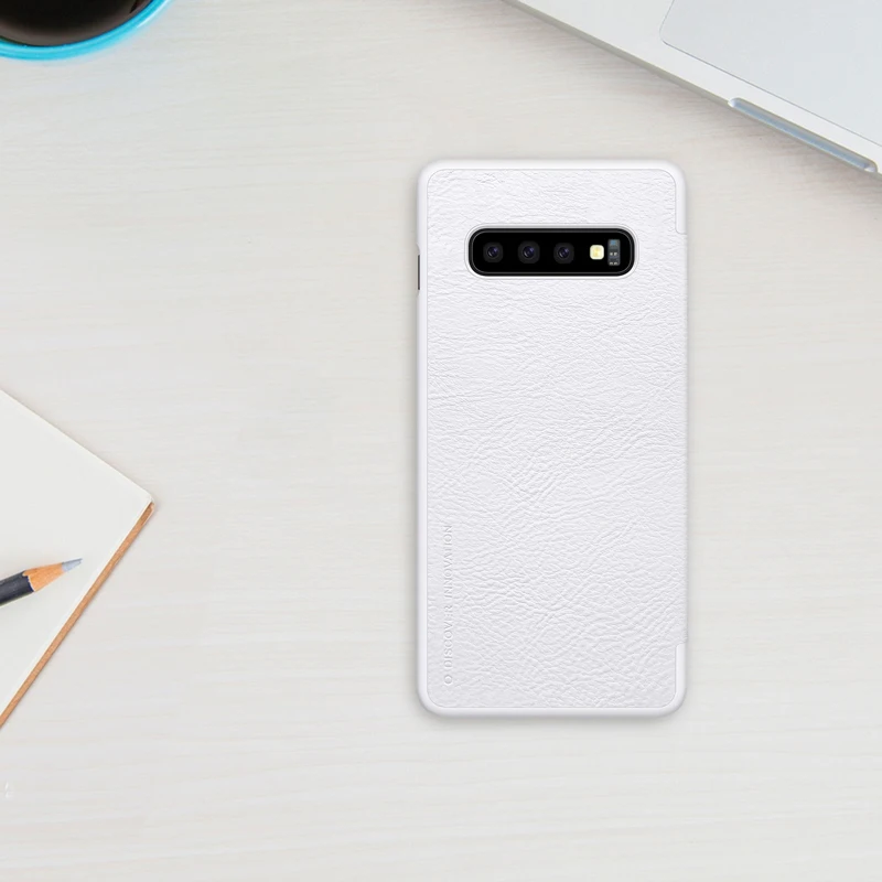 Чехол NILLKIN Qin для Samsung Galaxy S10 деловой кожаный флип-чехол с отделением карт задняя