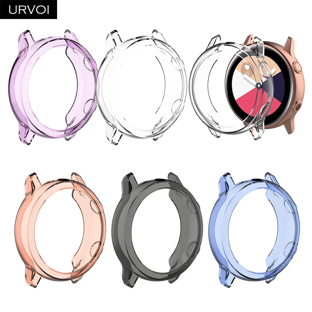 Чехол URVOI для Galaxy watch Active/42 мм/46 мм ТПУ протектор цветная рамка тонкий чехол
